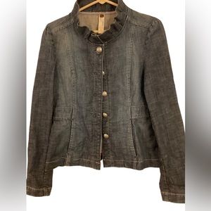 ** Fossil Jean Jacket, Ruffle Edge Collar
